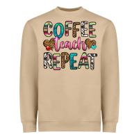 Mushroom coffee teach repeat Heavyweight Sweatshirt - HRA Design Shop