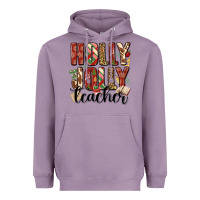Lavender holly jolly teacher Heavyweight Hoodie - MaliasSmallBusiness