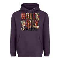 Plum holly jolly teacher Heavyweight Hoodie - MaliasSmallBusiness