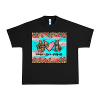 Black peace love pitbull Urban Heavy Tee - JahusDesignShop
