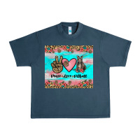 Midnight Navy peace love pitbull Urban Heavy Tee - JahusDesignShop