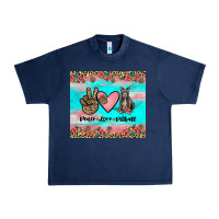 Navy peace love pitbull Urban Heavy Tee - JahusDesignShop