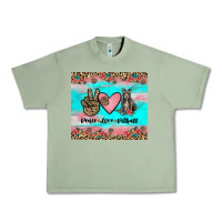 Oil Green peace love pitbull Urban Heavy Tee - JahusDesignShop