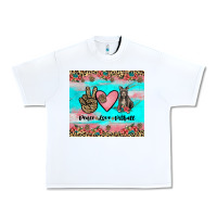 White peace love pitbull Urban Heavy Tee - JahusDesignShop
