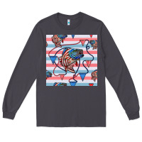 Smoke american flag bass Long Sleeve Tee - BundleAndBundleShop
