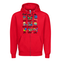 Red god says  am autism Zipper Hoodie - MaliasSmallBusiness