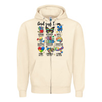 Sandshell god says  am autism Zipper Hoodie - MaliasSmallBusiness