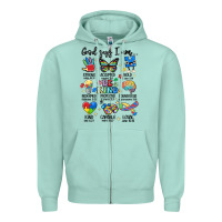 Seafoam god says  am autism Zipper Hoodie - MaliasSmallBusiness