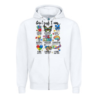 White god says  am autism Zipper Hoodie - MaliasSmallBusiness