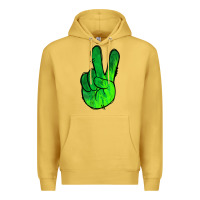 Antique Gold Green Peace Sign Premium Hoodie - Jasminsmagicworld