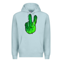 Blue Mist Green Peace Sign Premium Hoodie - Jasminsmagicworld