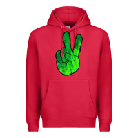 Cardinal Green Peace Sign Premium Hoodie - Jasminsmagicworld