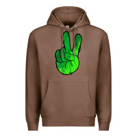 Chestnut Green Peace Sign Premium Hoodie - Jasminsmagicworld