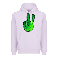 Lilac Green Peace Sign Premium Hoodie - Jasminsmagicworld