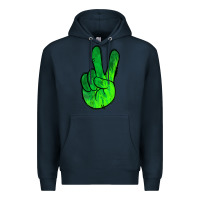 Navy Green Peace Sign Premium Hoodie - Jasminsmagicworld