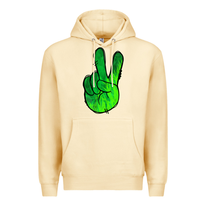 Green Peace Sign Premium Hoodie by Jasminsmagicworld | Teevron