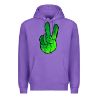 Purple Green Peace Sign Premium Hoodie - Jasminsmagicworld