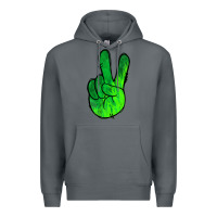 Rock Green Peace Sign Premium Hoodie - Jasminsmagicworld