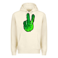 Sandshell Green Peace Sign Premium Hoodie - Jasminsmagicworld
