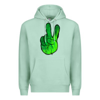 Seafoam Green Peace Sign Premium Hoodie - Jasminsmagicworld