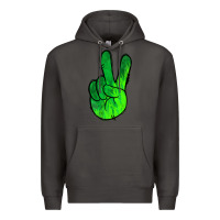 Smoke Green Peace Sign Premium Hoodie - Jasminsmagicworld