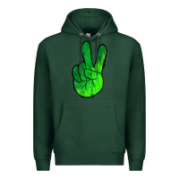 Sports Green Green Peace Sign Premium Hoodie - Jasminsmagicworld