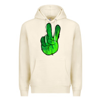 Tofu Green Peace Sign Premium Hoodie - Jasminsmagicworld