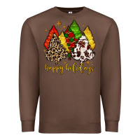 Chestnut happy holidays with christmas tree Premium Sweatshirt - MaliasSmallBusiness