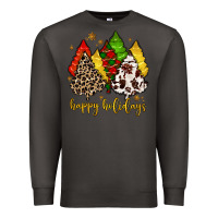 Smoke happy holidays with christmas tree Premium Sweatshirt - MaliasSmallBusiness