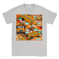 Moon Dust fall school bus seamless pattern Classic Tee - BundleAndBundleShop