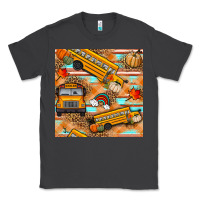 Smoke fall school bus seamless pattern Classic Tee - BundleAndBundleShop