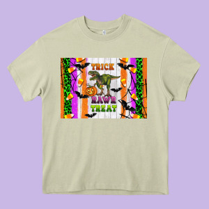 Trick Rawr Treat Kids Bottle Heavy Core Tee Designed By Artiststas