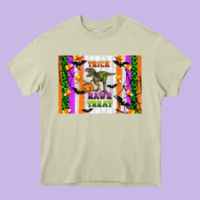 Trick Rawr Treat Kids Bottle Heavy Core Tee Designed By Artiststas