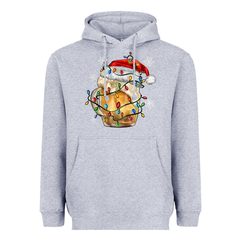 Christmas Beer Heavyweight Hoodie by MaliasSmallBusiness | Teevron