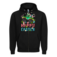 Black easter monster truck Zipper Hoodie - MaliasSmallBusiness