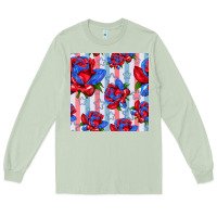 Matcha patriotic roses Long Sleeve Tee - BundleAndBundleShop