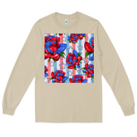 Mushroom patriotic roses Long Sleeve Tee - BundleAndBundleShop