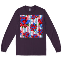 Plum patriotic roses Long Sleeve Tee - BundleAndBundleShop