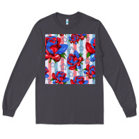 Smoke patriotic roses Long Sleeve Tee - BundleAndBundleShop