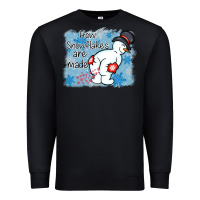 Black how snowflakes are made winter christmas Premium Sweatshirt - MaliasSmallBusiness