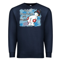Navy how snowflakes are made winter christmas Premium Sweatshirt - MaliasSmallBusiness