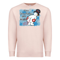 Pale Pink how snowflakes are made winter christmas Premium Sweatshirt - MaliasSmallBusiness