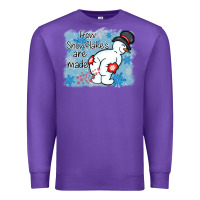 Purple how snowflakes are made winter christmas Premium Sweatshirt - MaliasSmallBusiness