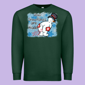 How Snowflakes Are Made Winter Christmas Premium Sweatshirt Designed By Maliassmallbusiness