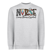 Heather Grey nurse caring strong essential Heavyweight Sweatshirt - CowhideDigitalArt