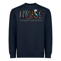 Navy nurse caring strong essential Heavyweight Sweatshirt - CowhideDigitalArt