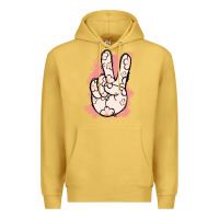 Antique Gold Floral Peace Sign Premium Hoodie - Jasminsmagicworld