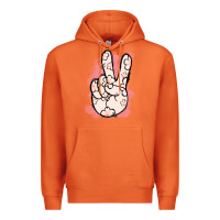 Carrot Floral Peace Sign Premium Hoodie - Jasminsmagicworld