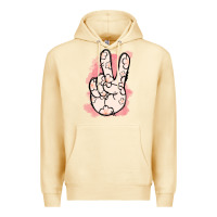 Pina Colada Floral Peace Sign Premium Hoodie - Jasminsmagicworld