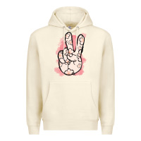 Sandshell Floral Peace Sign Premium Hoodie - Jasminsmagicworld